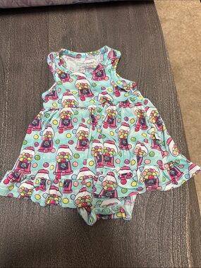 Posh Peanut Bamboo Gumball Machine Print One-Piece Bodysuit Dress 3-6 m Baby